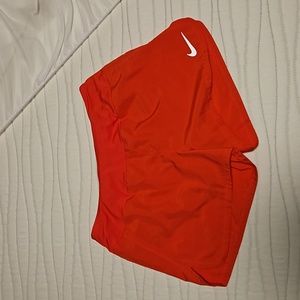 Orange Nike Women's Running Shorts